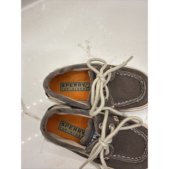 Sperry Top-Sider Kids Size 8.5 Halyard Slip On Boat Shoes Tan Baby Unisex - Picture 2 of 6